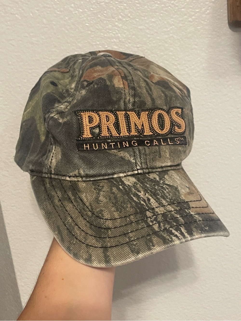 PRIMOS Hunting Calls Green Brown Camo soft baseball cap Hat w/ Embroidered Logo